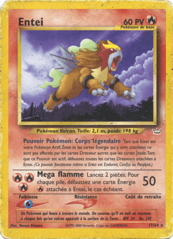 Entei, card 17 from Neo Revelation