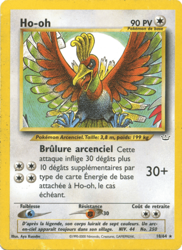 Ho-oh, card 18 from Neo Revelation