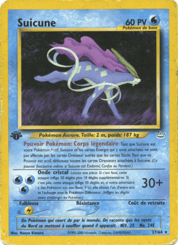 Suicune, card 27 from Neo Revelation