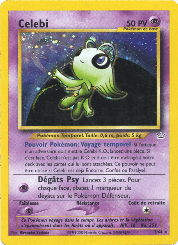 Celebi, card 3 from Neo Revelation