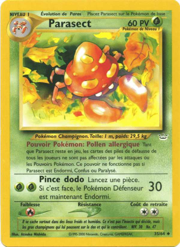 Parasect, carte 35 de Neo Revelation