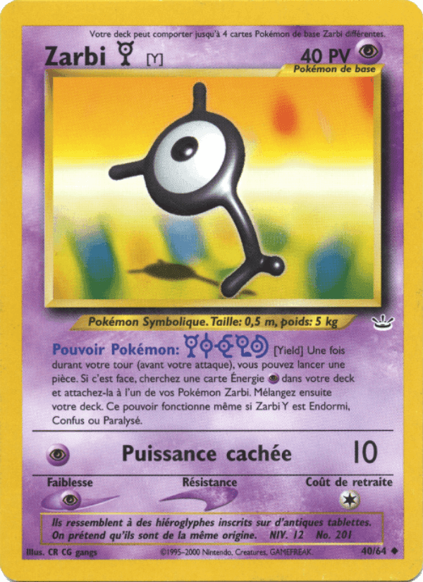 Zarbi Y, carte 40 de Neo Revelation