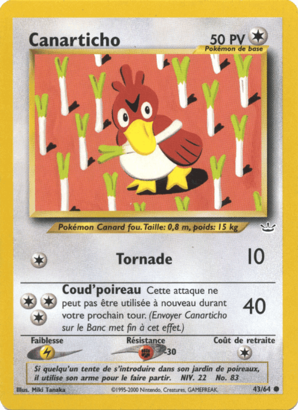 Canarticho, card 43 from Neo Revelation