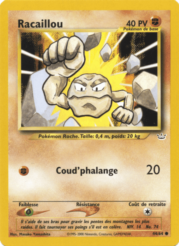 Racaillou, carte 44 de Neo Revelation