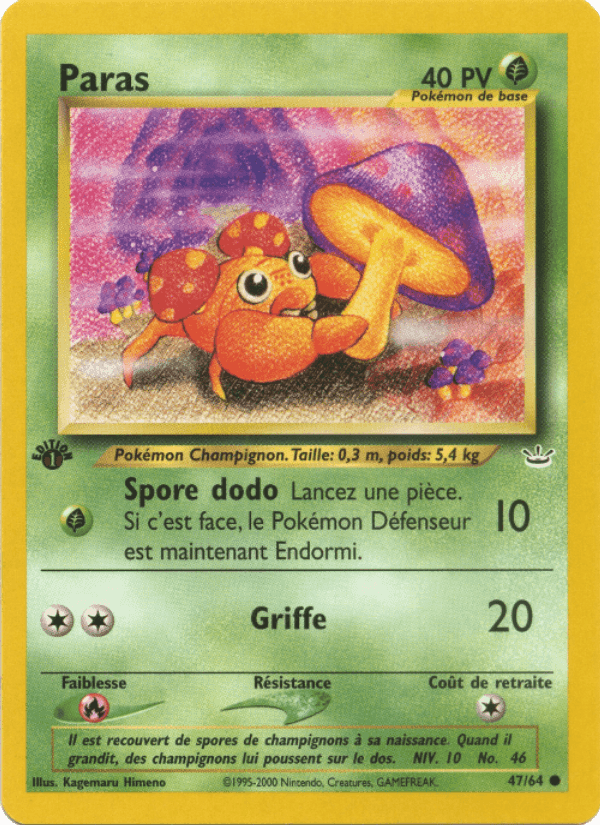 Paras, carte 47 de Neo Revelation