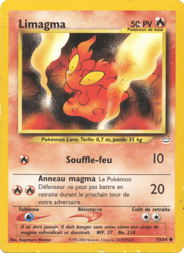 Limagma, carte 53 de Neo Revelation