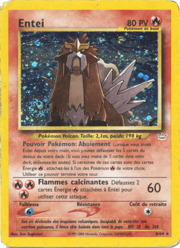 Entei, card 6 from Neo Revelation