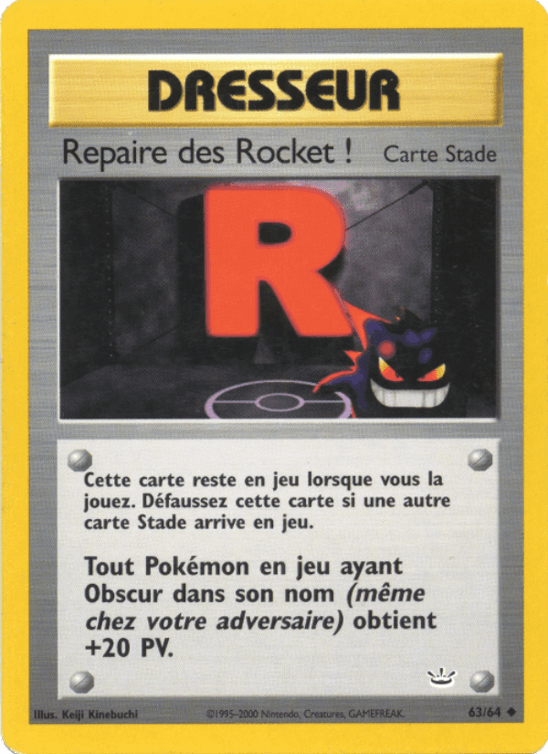 Repaire des Rocket !, card 63 from Neo Revelation
