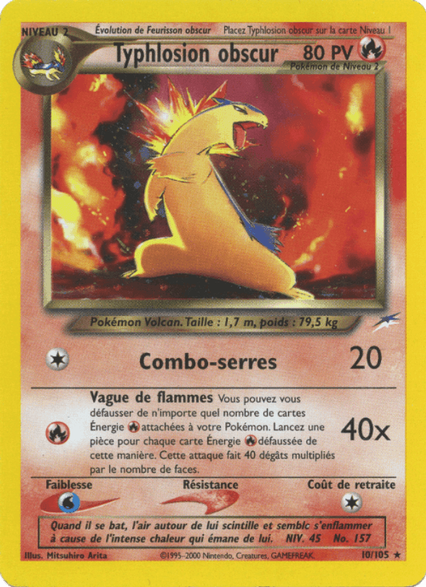 Typhlosion obscur, carte 10 de Neo Destiny