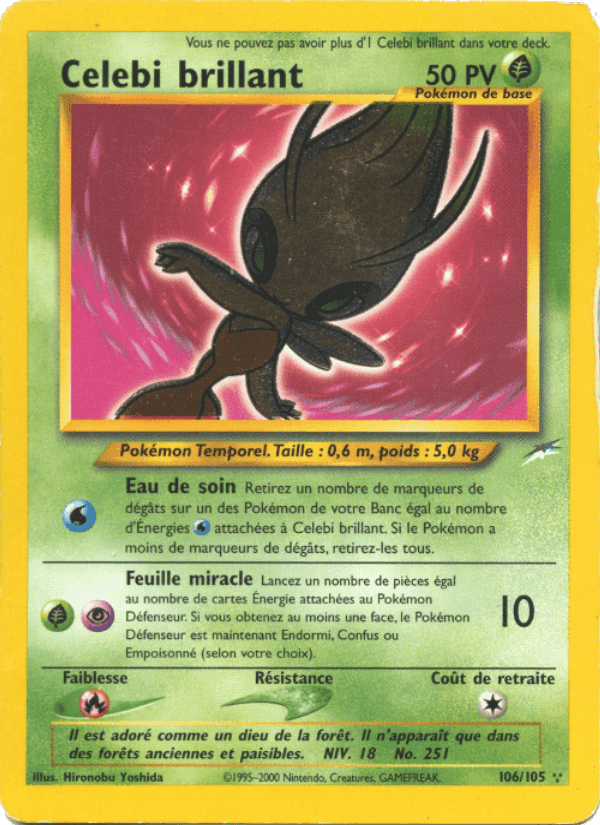 Celebi brillant, carta 106 di Neo Destiny
