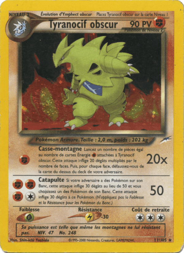Tyranocif obscur, card 11 from Neo Destiny