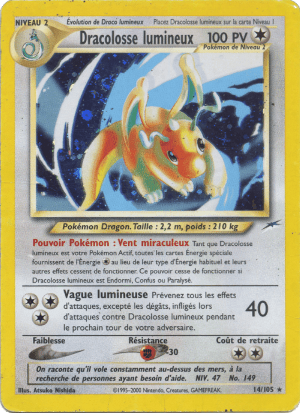 Dracolosse lumineux, card 14 from Neo Destiny