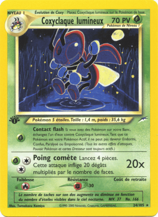 Coxyclaque lumineux, carta 24 de Neo Destiny