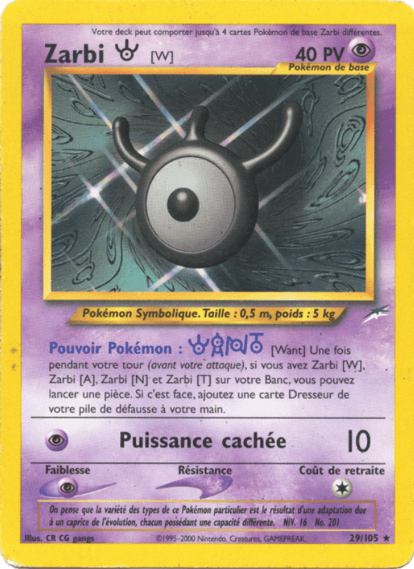 Zarbi W, carte 29 de Neo Destiny