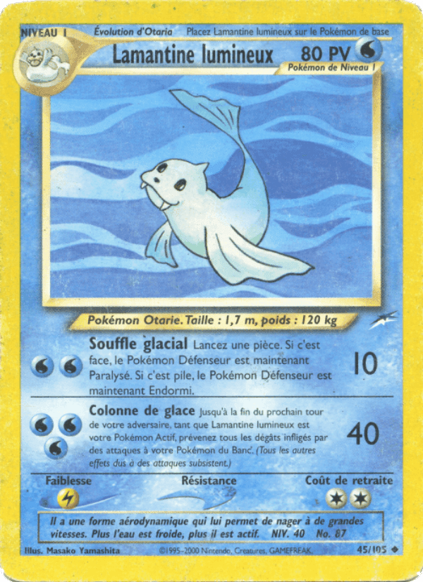 Lamantine lumineux, carte 45 de Neo Destiny