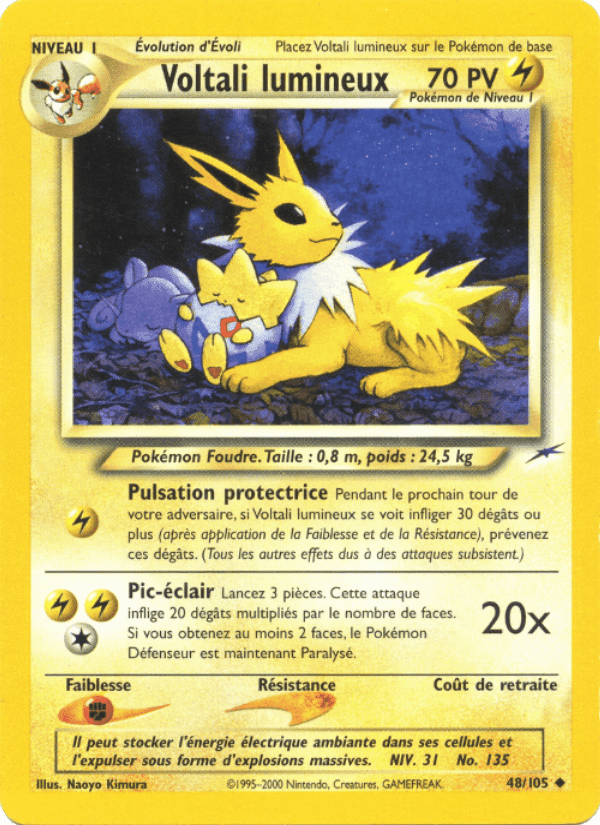 Voltali lumineux, carte 48 de Neo Destiny
