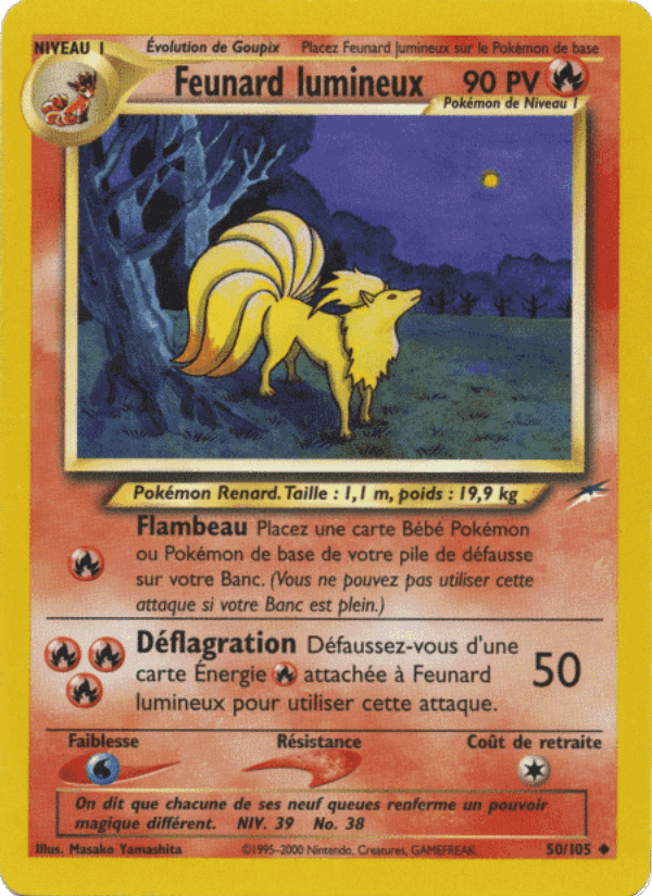 Feunard lumineux, carte 50 de Neo Destiny