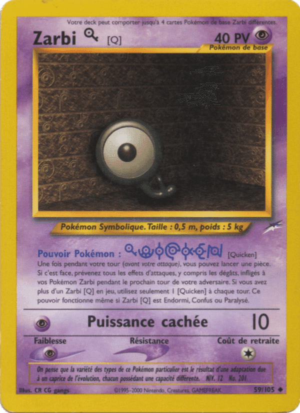 Zarbi Q, carte 59 de Neo Destiny