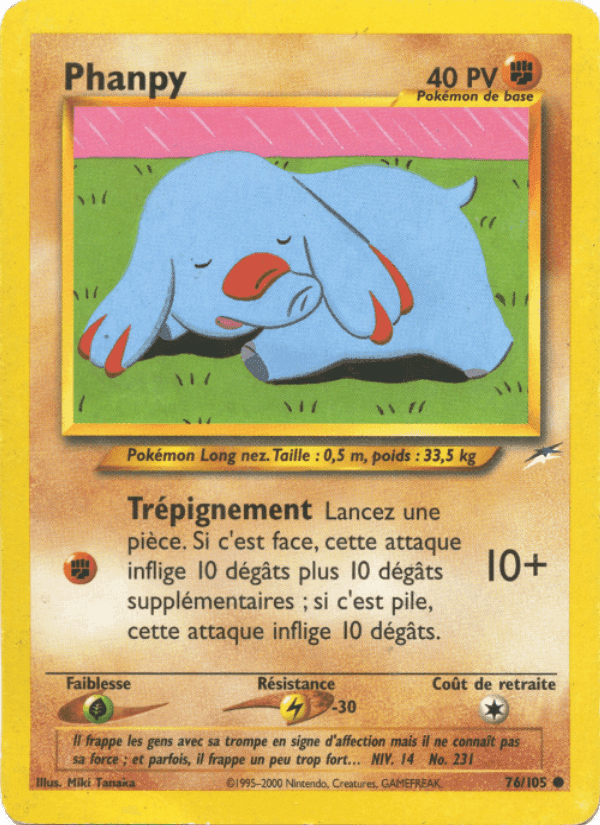 Phanpy, card 76 from Neo Destiny