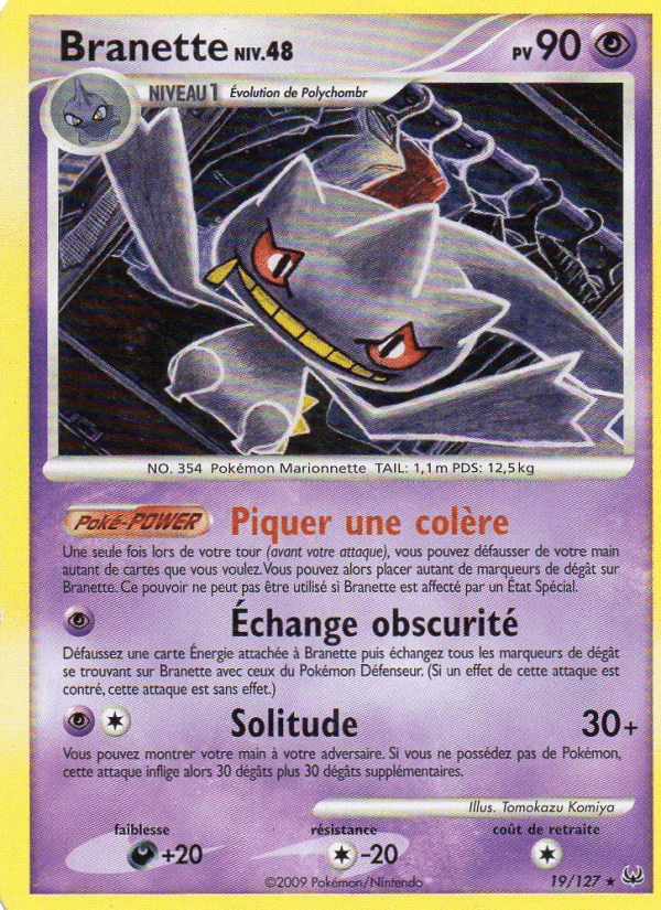 Branette, carte 19 de Platine