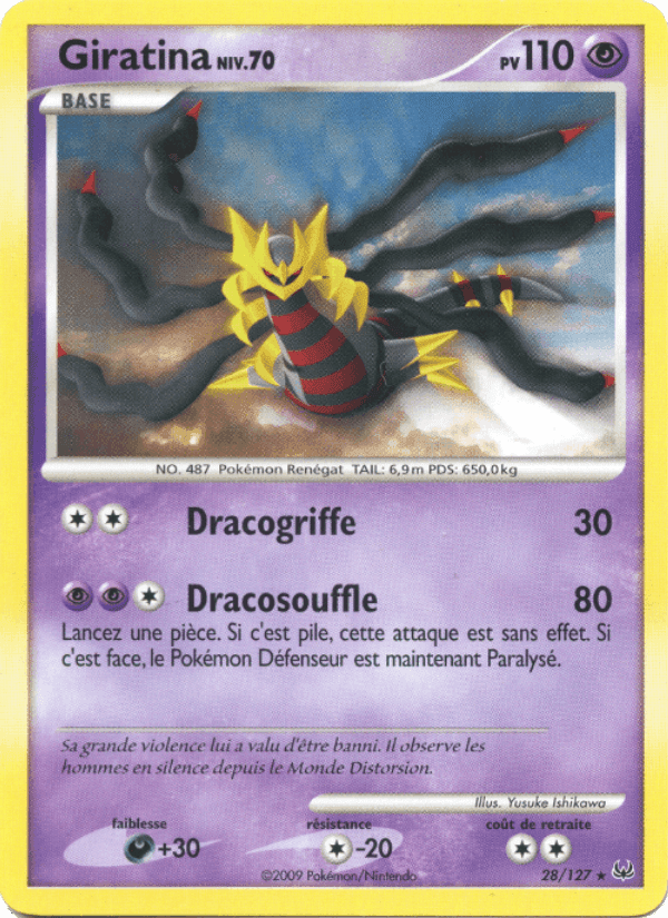 Giratina, carta 28 de Platine