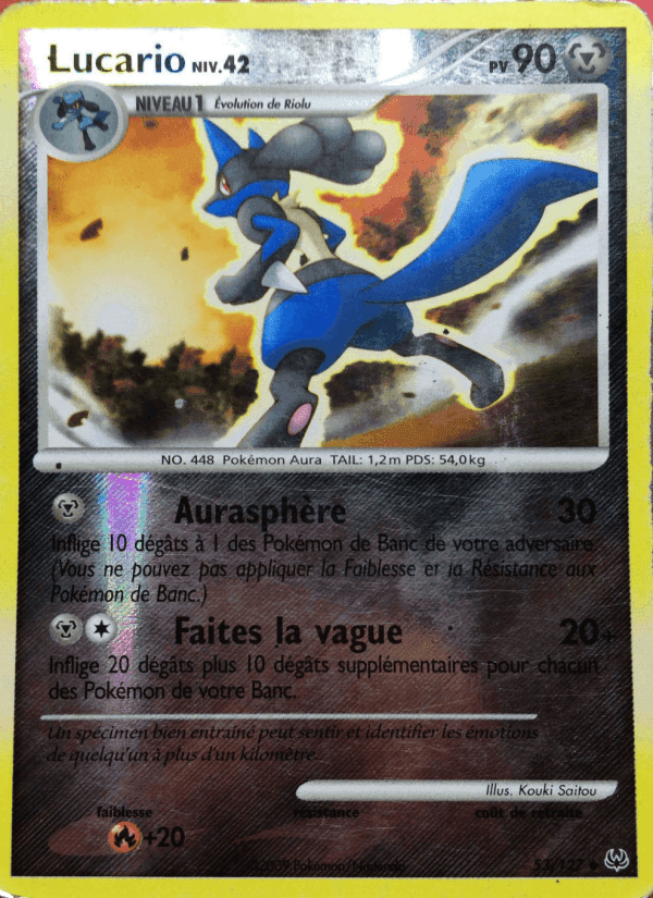 Lucario, carta 53 de Platine