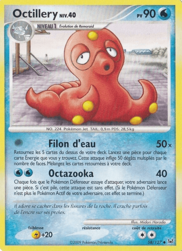 Octillery, carta 58 di Platine