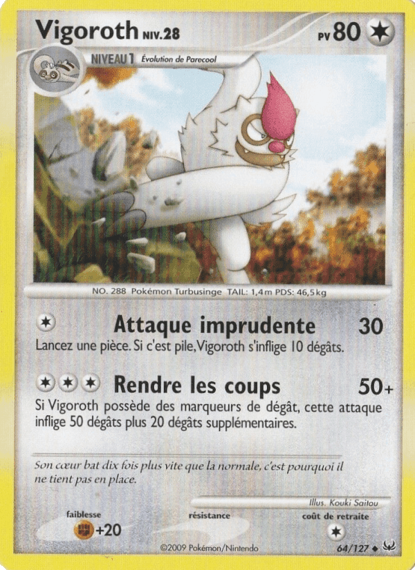 Vigoroth, carte 64 de Platine