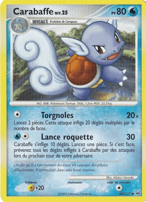Carabaffe, carte 65 de Platine