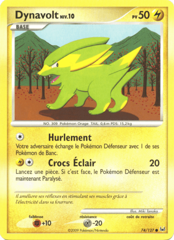 Dynavolt, carte 74 de Platine