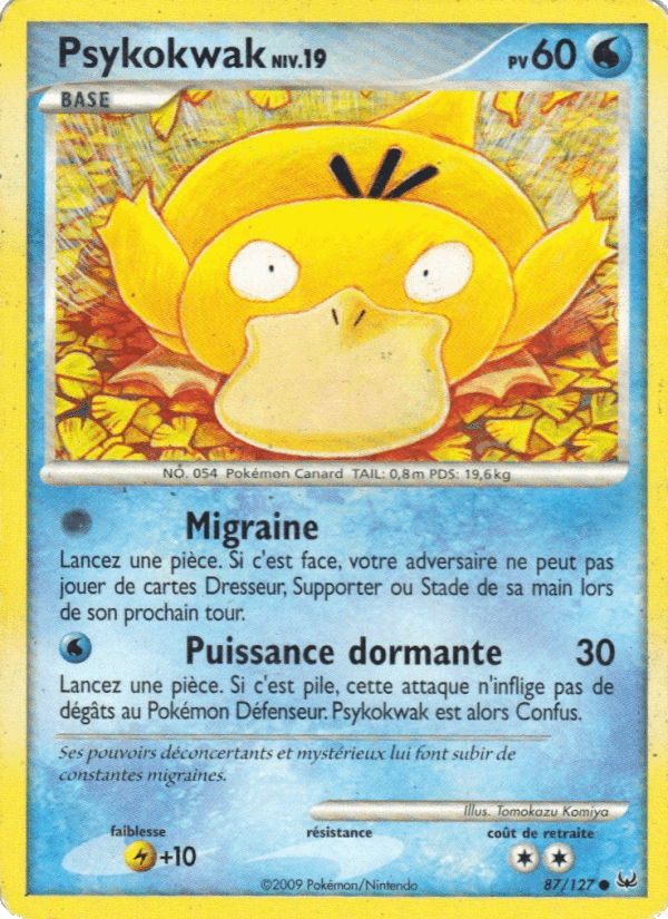 Psykokwak, carte 87 de Platine