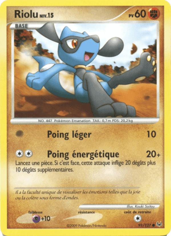 Riolu, carte 91 de Platine
