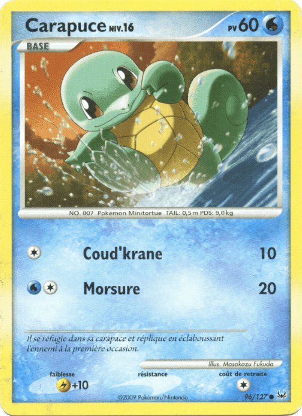 Carapuce, carte 96 de Platine
