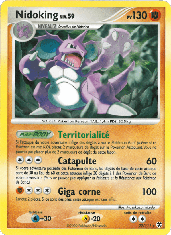 Nidoking Niv. 59, carte 29 de Rivaux Émergeants