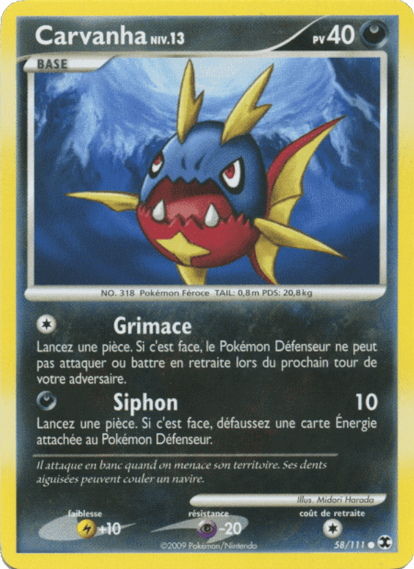 Carvanha Niv. 13, carte 58 de Rivaux Émergeants