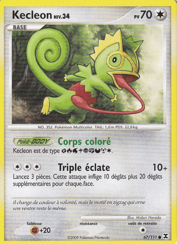 Kecleon Niv. 34, card 67 from Rivaux Émergeants