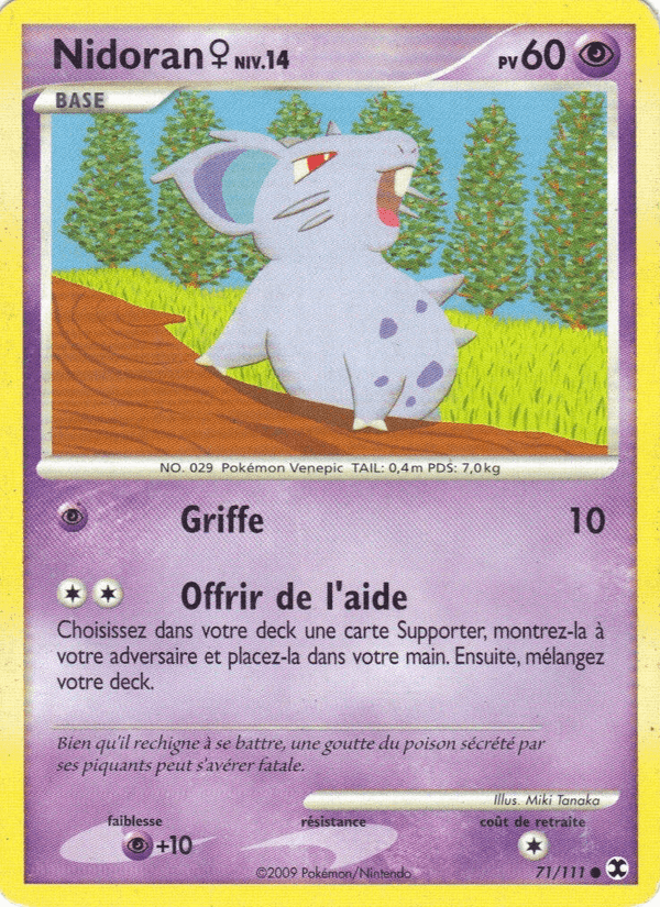 Nidoran♀ Niv. 14, card 71 from Rivaux Émergeants