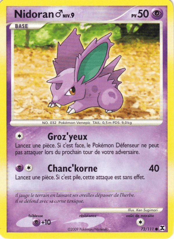 Nidoran♂ Niv. 9, carta 72 di Rivaux Émergeants