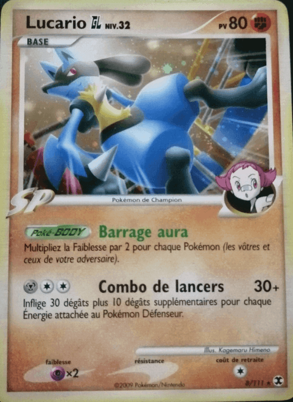 Lucario GL Niv. 32, carte 8 de Rivaux Émergeants