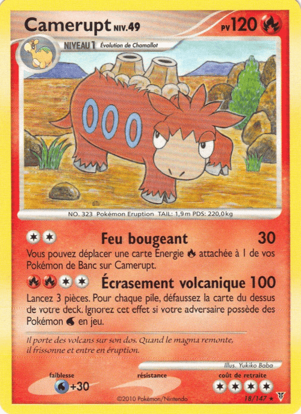 Camérupt, carte 18 de Vainqueurs Suprêmes