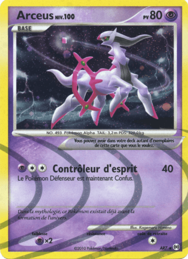 Arceus, carte AR7 de Arceus