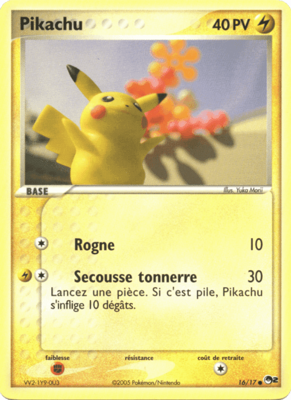 Pikachu, carta 16 di POP Série 2