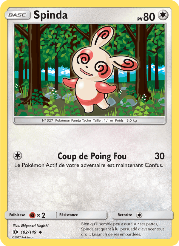 Spinda, card 102 from Soleil et Lune