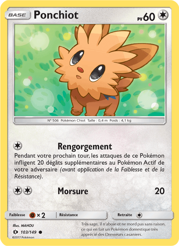Ponchiot, carte 103 de Soleil et Lune