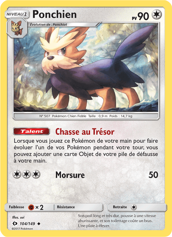 Ponchien, carte 104 de Soleil et Lune
