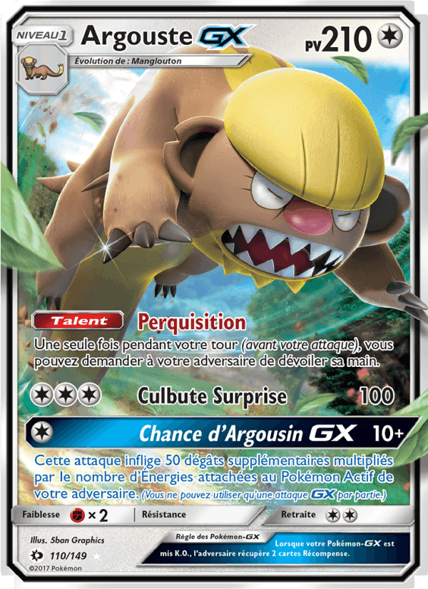 Argouste GX, carte 110 de Soleil et Lune