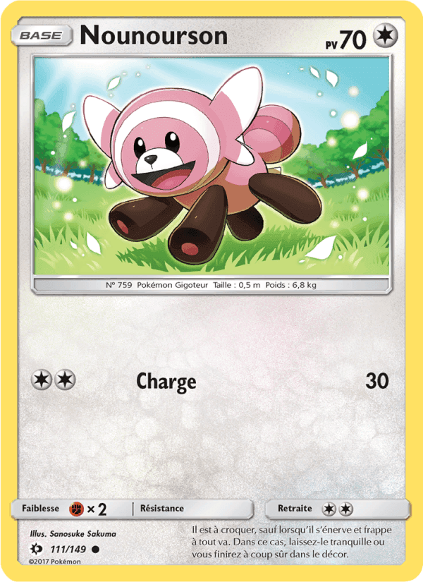 Nounourson, card 111 from Soleil et Lune