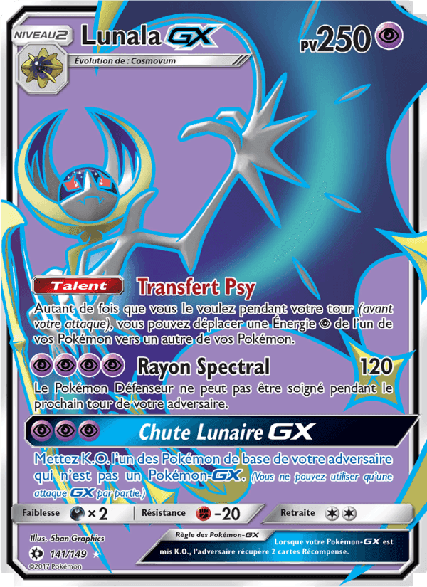 Lunala GX, carte 141 de Soleil et Lune