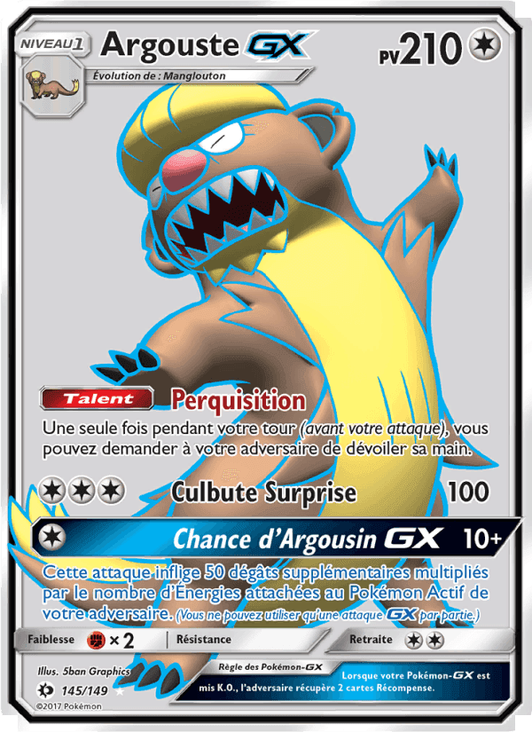 Argouste GX, card 145 from Soleil et Lune