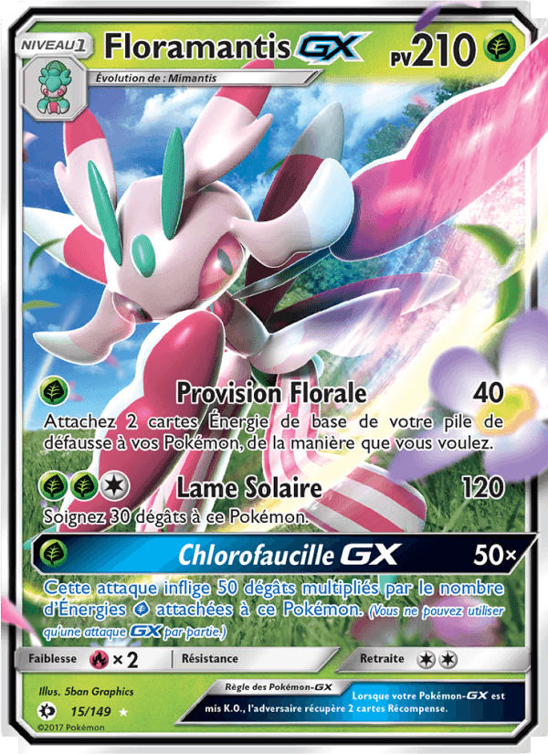 Floramantis GX, carte 15 de Soleil et Lune